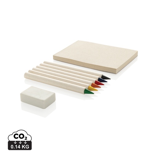 [KX149442] Set de 6 crayons de couleur avec carnet GRS Infinity Micki