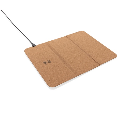 [KX090428] Tapis de souris en liège avec support téléphone et induction