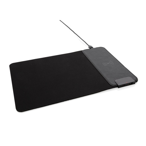 [KX090437] Tapis de souris avec ports USB et chargeur à induction 15W