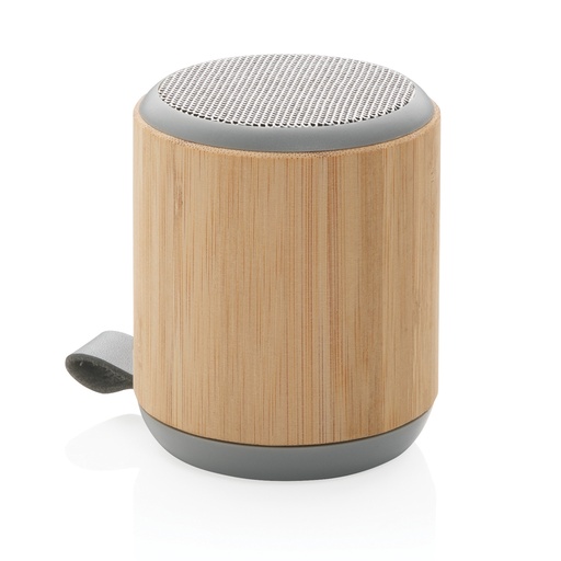 [KX080852] Enceinte sans fil 3W en bambou et tissu