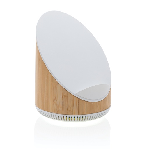 [KX080861] Enceinte 5W en bamboo avec chargeur sans fil 15W Ovate