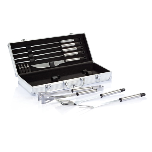 [KX020922] Set de 12 pcs pour barbecue en coffret aluminium