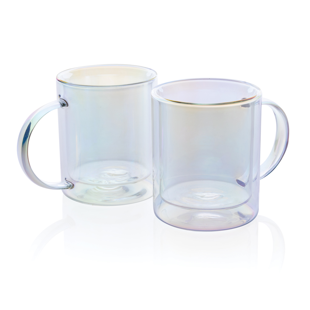 [KX113821] Mug double paroi en verre électroplaqué